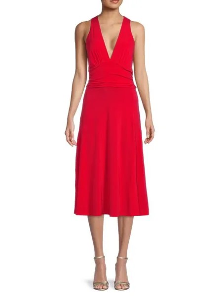 Платье Renee C. с боковыми разрезами, красный