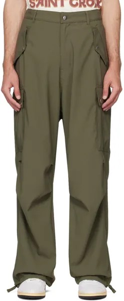 Зеленые брюки-карго с четырьмя карманами Rhude