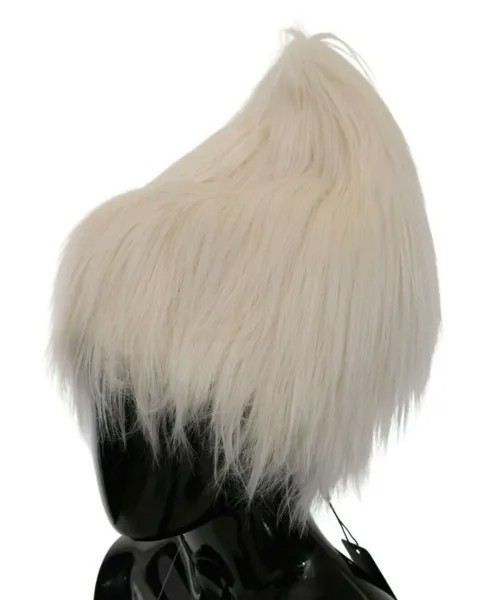 DOLCE - GABBANA Шапка Длинная белая меховая шапка из модакрила s. 57 / С Рекомендуемая розничная цена 3040 долларов США