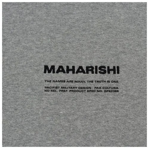 Толстовка Maharishi, силуэт свободный, размер S, серый