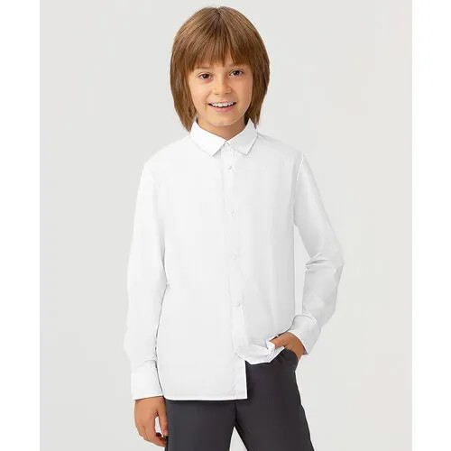 Школьная рубашка Button Blue, размер 170, белый