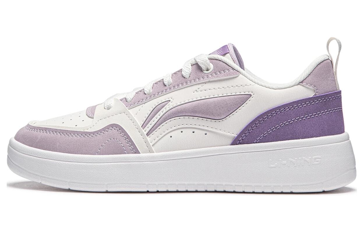 Кроссовки LINING Acer Truncatum Skateboarding Shoes Women's Low-top White/Purple, фиолетовый