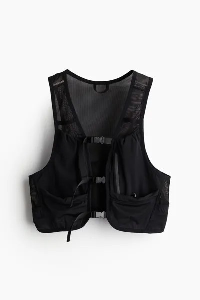 Сетчатый жилет для бега H&M, черный