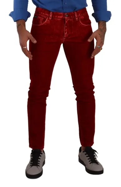 Дизайнерские мужские джинсы Dolce & Gabbana Ravishing Slim Fit, красный