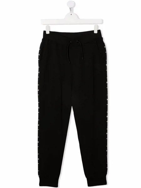 Emporio Armani Kids спортивные брюки с логотипами на лампасах