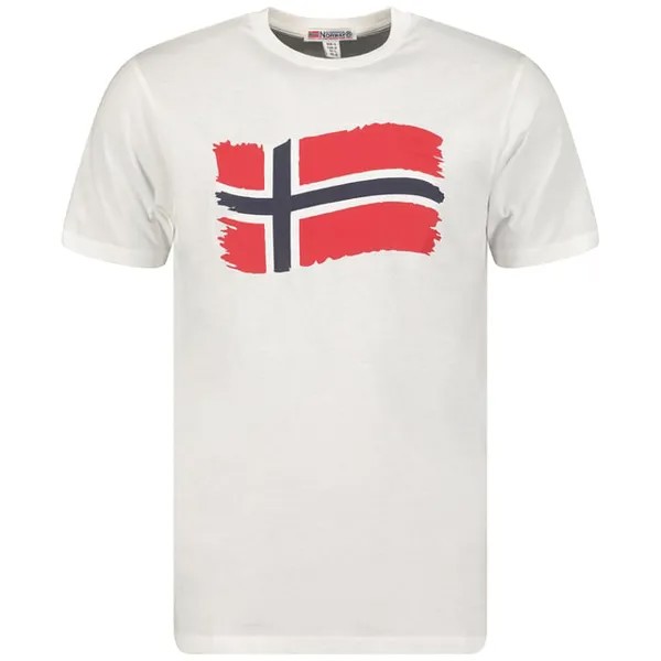 Jorent sx1078hgn мужская футболка с короткими рукавами Geographical Norway, белый