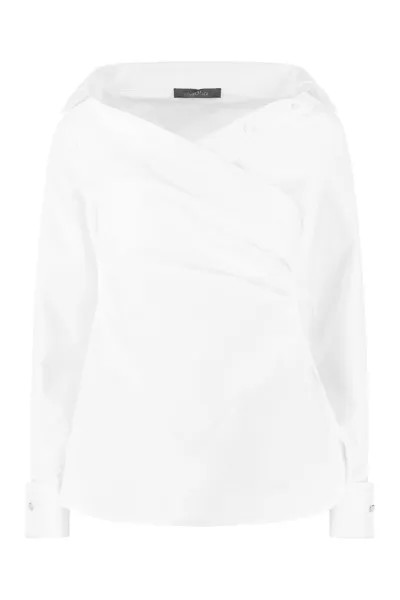 Рубашка Porch из хлопка Max Mara, белый