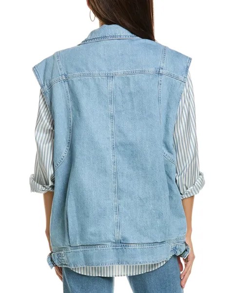 FRAME Джинсовый угловой жилет дальнобойщика FRAME Denim, синий