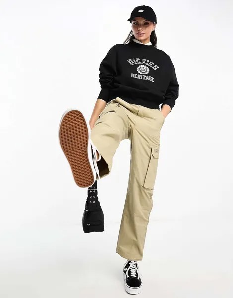 Черный оксфордский университетский свитшот Dickies