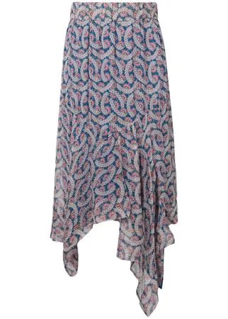 Isabel Marant Étoile асимметричная юбка-миди с принтом