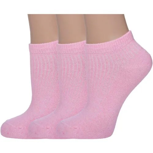 Носки AKOS, 3 пары, размер 21-23, розовый