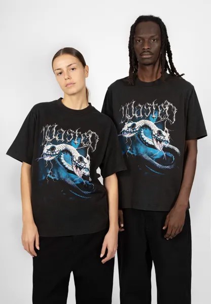 Футболка с принтом Wasted Paris УНИСЕКС, цвет faded black