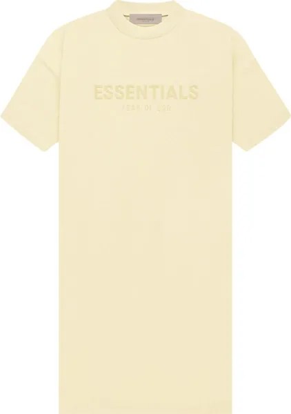 Платье Fear of God Essentials Tee Dress 'Canary', кремовый