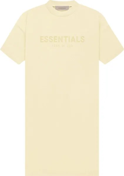 Платье Fear of God Essentials Tee Dress 'Canary', кремовый