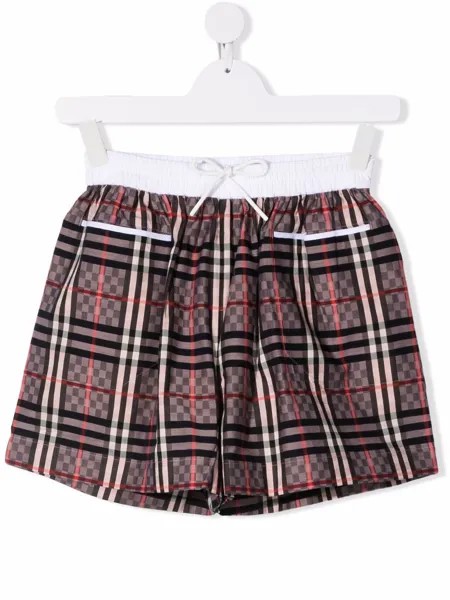 Burberry Kids шорты в клетку Nova Check