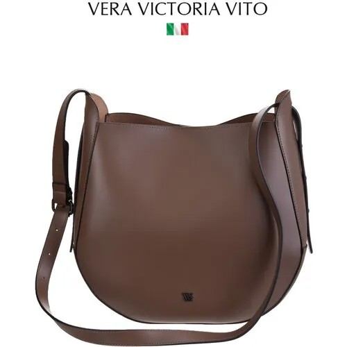 Сумка  кросс-боди Vera Victoria Vito, фактура гладкая, коричневый