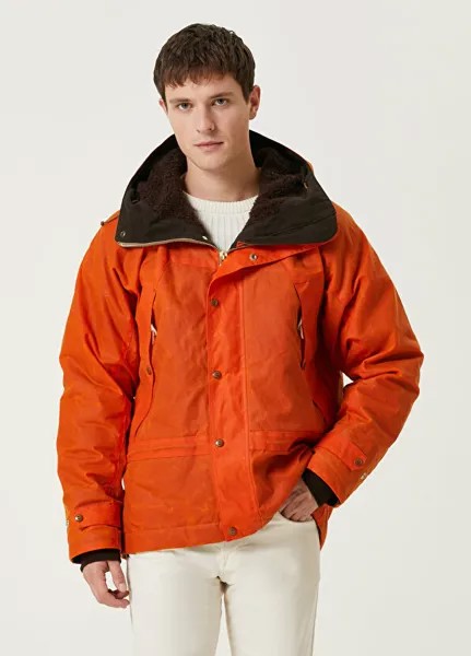 Оранжевая куртка с капюшоном Manifattura Ceccarelli