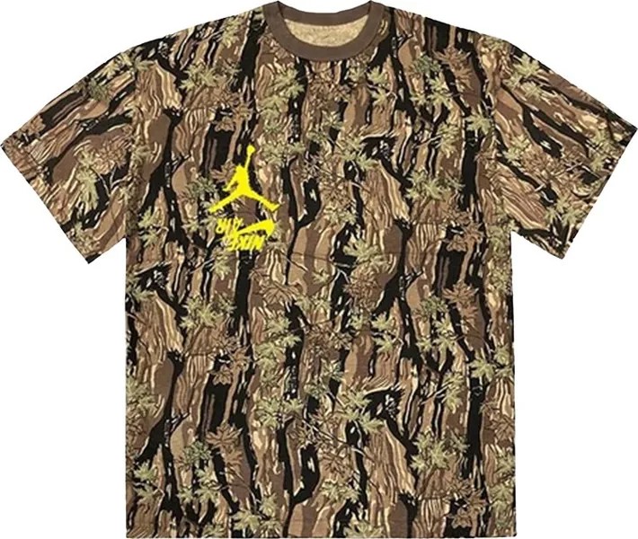 Футболка Cactus Jack by Travis Scott x Air Jordan Highest T-Shirt 'Camo', разноцветный