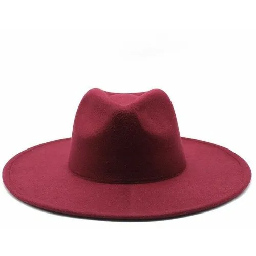 Шляпа , размер 56, бордовый