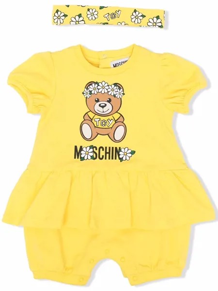 Moschino короткий комбинезон с принтом Teddy Bear