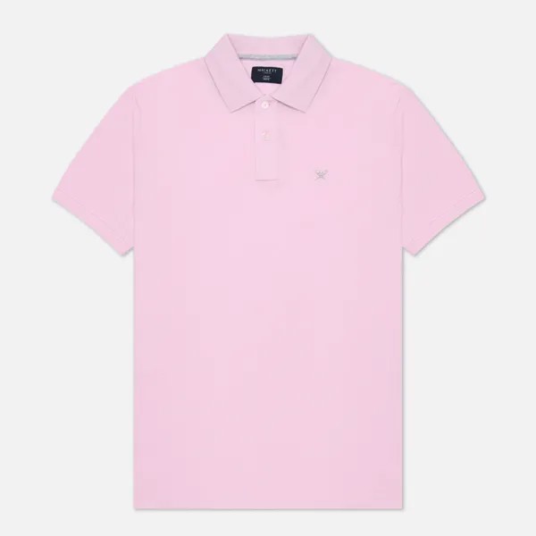 Мужское поло Hackett Slim Fit Logo розовый, Размер S