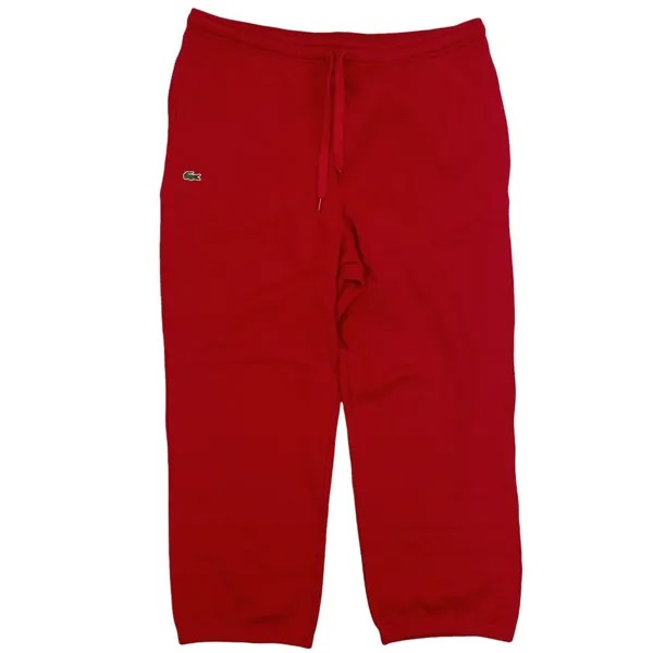 Флисовые спортивные штаны Lacoste Sport Big - Tall, размер 8R / 1XLB, красный, эластичный, на шнурке