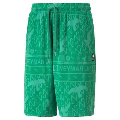 Мужские зеленые повседневные спортивные шорты Puma Nmj X с жаккардовым рисунком 53573182