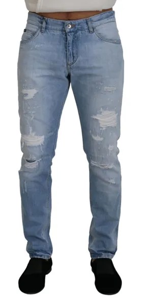 Джинсы DOLCE - GABBANA Голубые хлопковые рваные джинсы IT50/W36/L Рекомендуемая розничная цена 900 долларов США