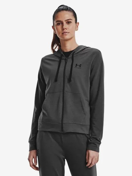 Толстовка женская Under Armour Rival Terry Fz Hoodie, Серый