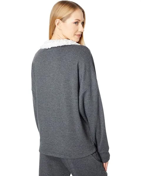 Пуловер Dylan by True Grit Triple Fleece Zip Pullover, цвет Charcoal/Black