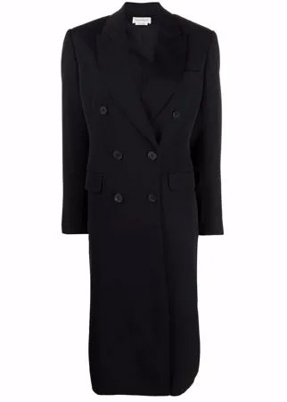Alexander McQueen пальто миди с логотипом
