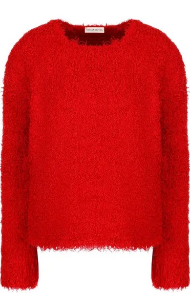 Шелковый пуловер свободного кроя с круглым вырезом Mansur Gavriel