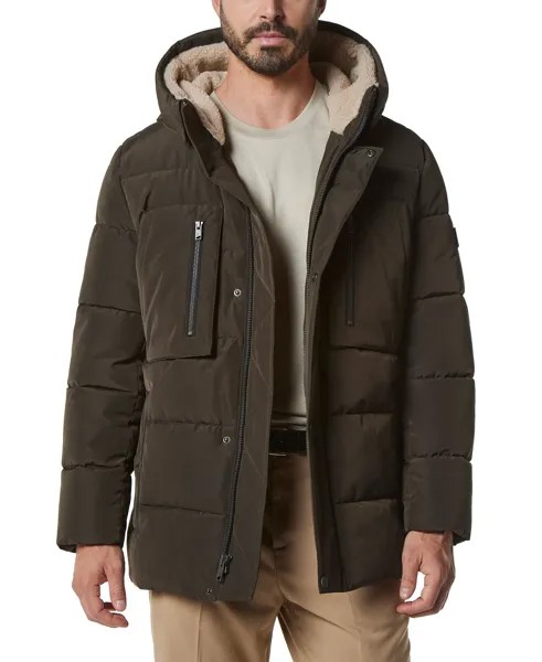 Мужская куртка yarmouth micro sheen parka с капюшоном на флисовой подкладке Marc New York