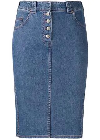 Christian Dior облегающая джинсовая юбка 1990-х годов