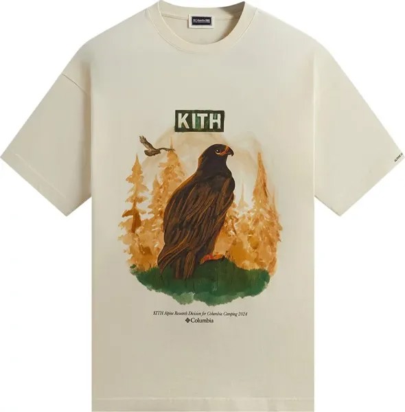 Футболка Kith For Columbia Eagle Illustration Vintage, светло-бежевый