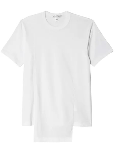 Comme Des Garçons Shirt футболка с драпировкой, белый