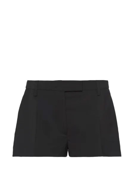 Prada джинсовые шорты с заниженной талией, черный