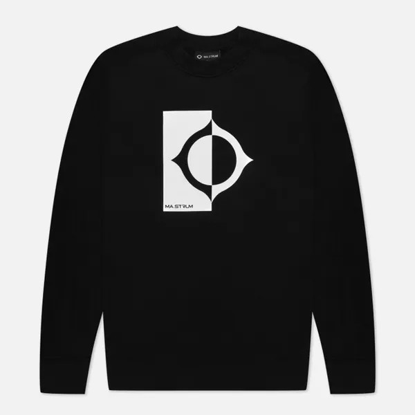 Мужская толстовка MA.Strum Compass Print Crew Neck чёрный, Размер XXL