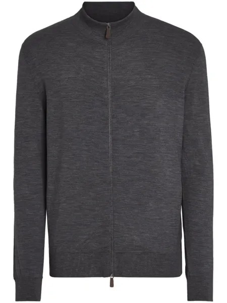 Zegna кардиган на молнии, серый