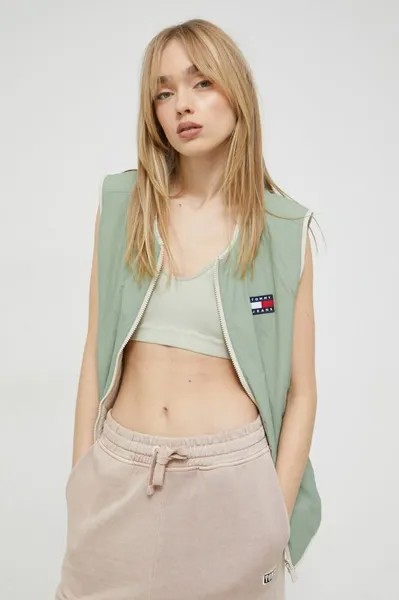 Двусторонний жилет Tommy Jeans, зеленый