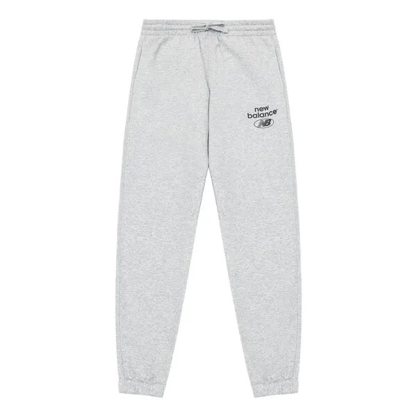 Штаны классические хлопковые спортивные штаны New Balance, серый