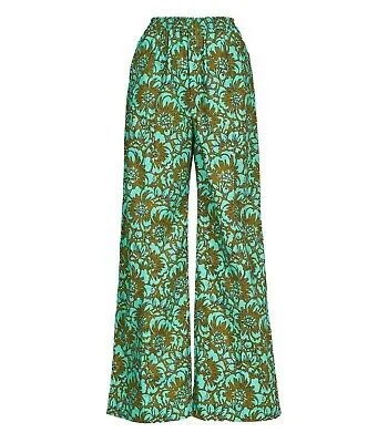 Женские широкие брюки Essentiel Antwerp Dobby Green Wide Leg Trousers
