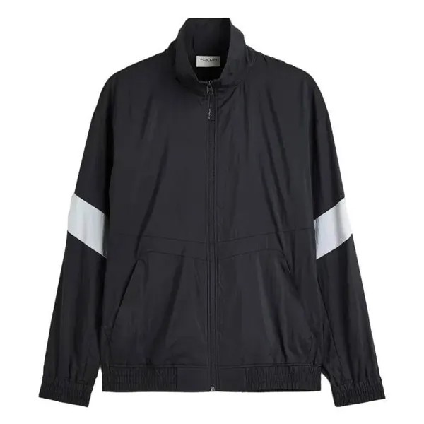 Куртка H&M Water-Repellent Track, черный/светло-серый