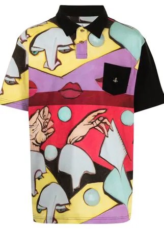 Vivienne Westwood рубашка поло с принтом