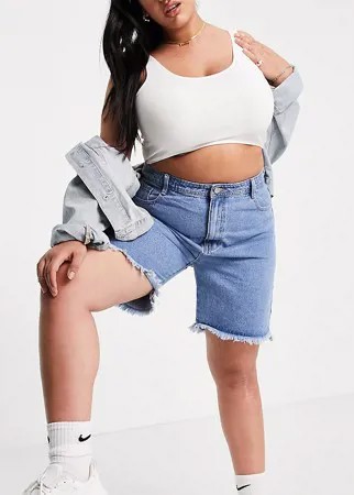 Синие джинсовые шорты Missguided Plus-Голубой