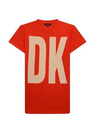 Хлопковое платье-футболка DKNY