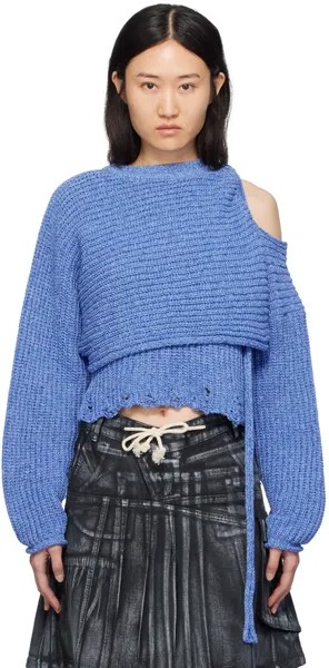 Синий деконструированный свитер Ottolinger