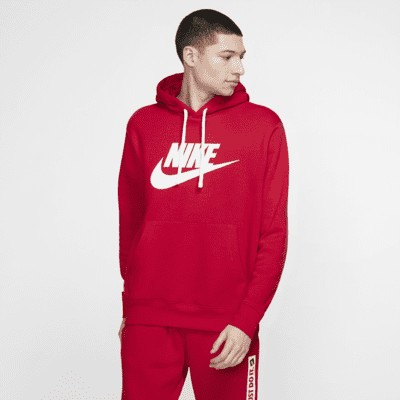 Худи Nike Sportswear Club Fleece, цвет University Red/White/White