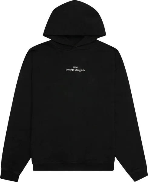 Худи Maison Margiela Logo Hoodie 'Black', черный