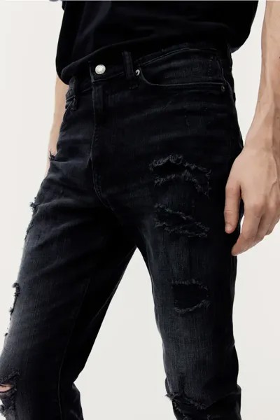 Узкие джинсы H&M, черный